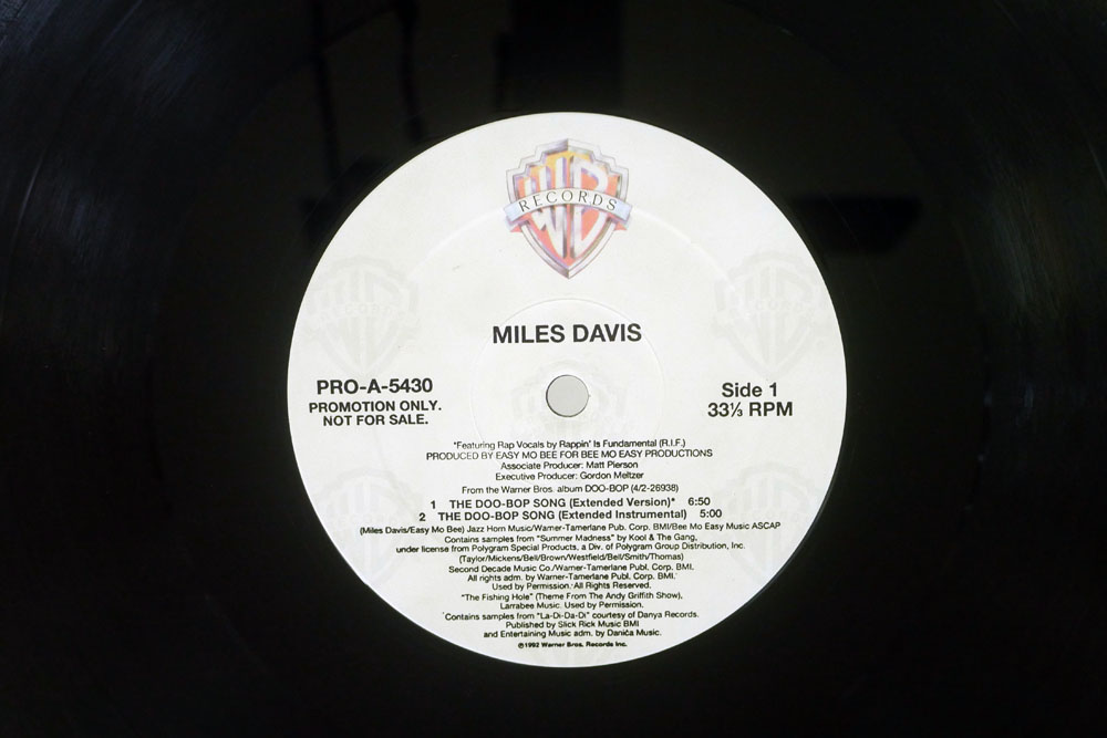 MILES DAVIS THE DOO-BOP SONG WARNER BROS. PROA5430