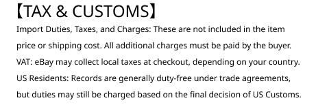 Tax and Customs Information